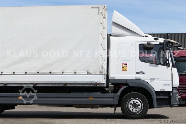 Flatbed truck with tarp MERCEDES-BENZ Atego 1530 Pritsche Plane Standklima LBW Euro 6