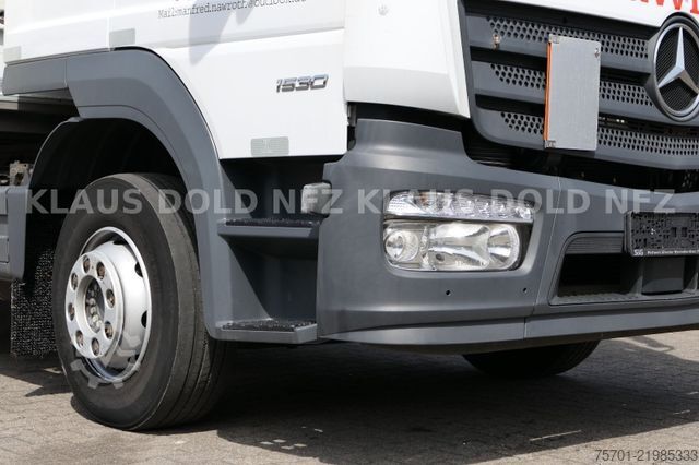 Flatbed truck with tarp MERCEDES-BENZ Atego 1530 Pritsche Plane Standklima LBW Euro 6