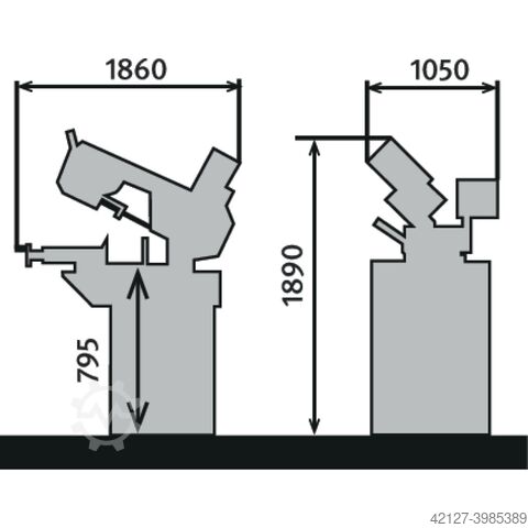 Hydraulic swivel frame band saw Metallkraft BMBS 230 x 280 HA - DG