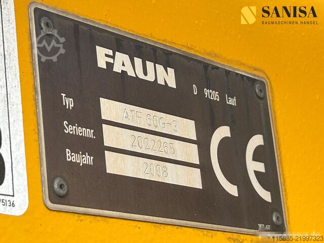 Truck mounted crane Faun Tadano ATF 60-3/Autokran/6x6x6/Klappspit