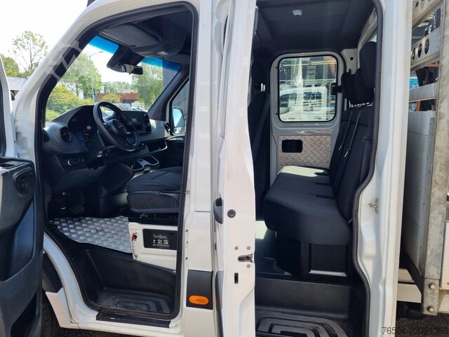 Flatbed with crane Mercedes-Benz Sprinter 514 CDI DoKa Pritsche/ 6 Pers./ Kraan ...