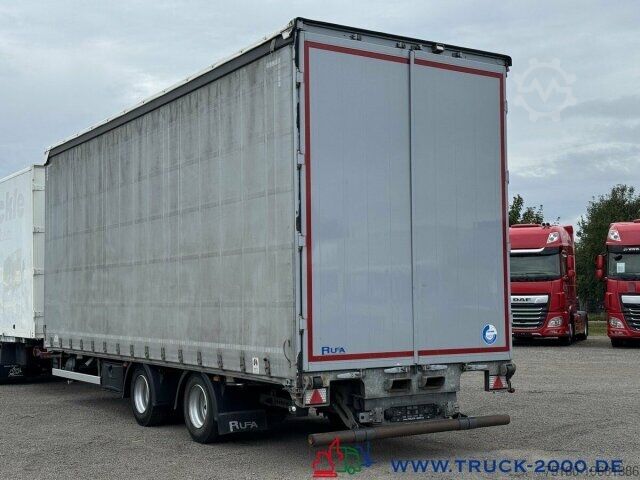 Open trailer with tarp RUFA Liftachse + Stapleraufnahme +Schiebeplane