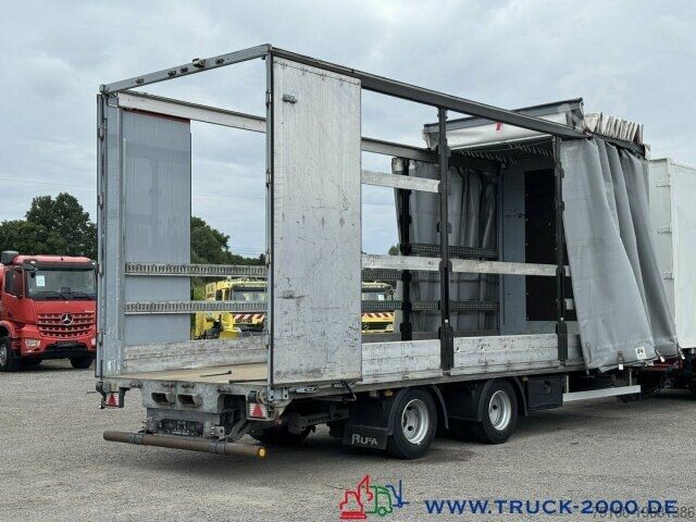 Open trailer with tarp RUFA Liftachse + Stapleraufnahme +Schiebeplane