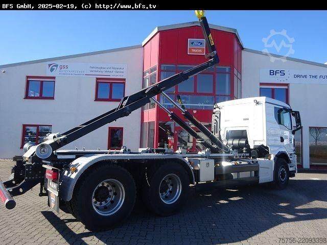 Roll-off tipper truck MAN TGS (TG3) 26.520 6x6H BL CH  Hydrodrive, Hyva 20