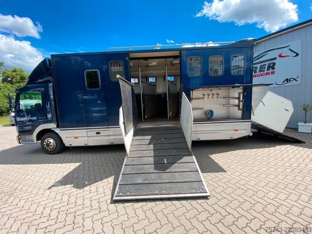 Cattle truck MERCEDES-BENZ Atego 8180 4-5  Pferde  Wohnung