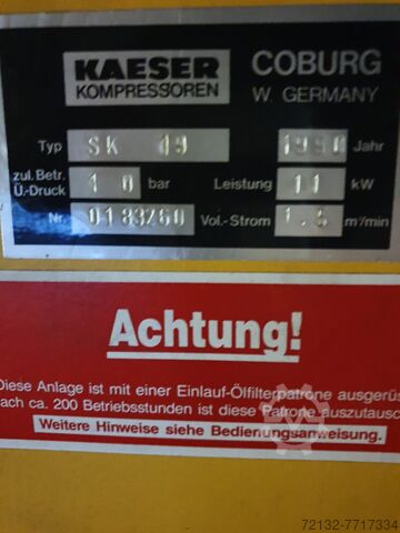 Kompressoranlage mit Lufttrockner KAESER SK 19
