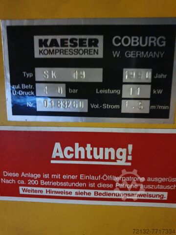 Kompressoranlage mit Lufttrockner KAESER SK 19