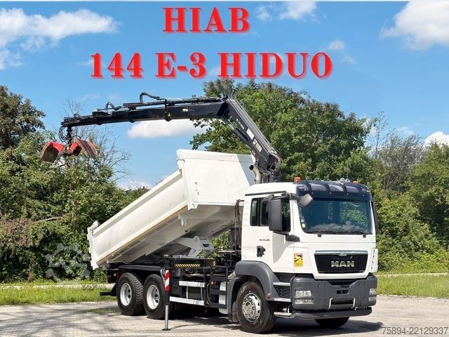 Truck mounted crane MAN TGS 26.400 * HIAB 144 E-3 HIDUO + FUNK * 6x4