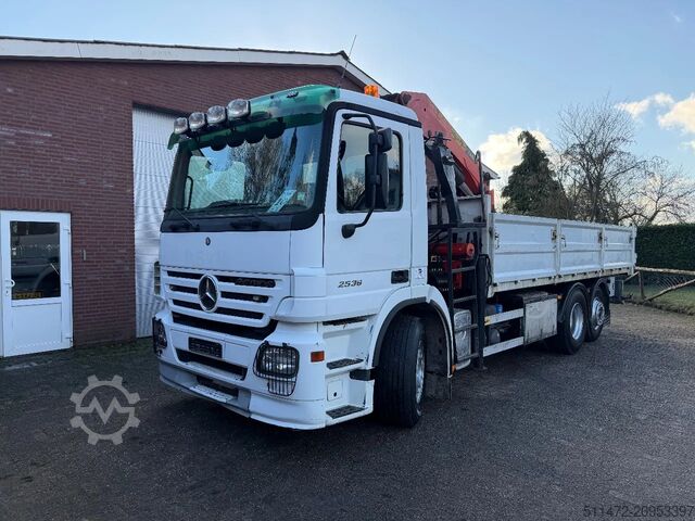 3-Seiten-Kipper Mercedes-Benz Actros 2536 / 6X2 / Kipper/Kraan / Palfinger PK...
