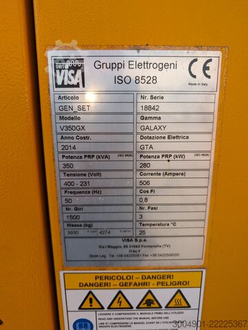GENERATORE DI CORRENTE VISA V350GX