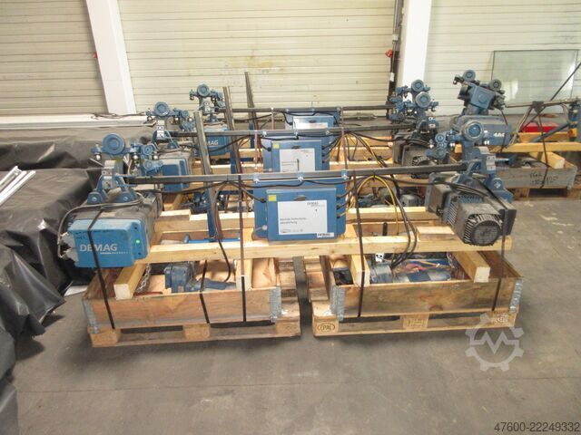 Tandem Kettenzug Einschienenbahn Kran Demag Doppel Kettenzug 5000KG Hallenkran Tandem Funk DC Pro 16-2500 5t H 6m Kran