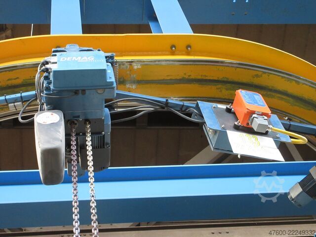 Tandem Kettenzug Einschienenbahn Kran Demag Doppel Kettenzug 5000KG Hallenkran Tandem Funk DC Pro 16-2500 5t H 6m Kran