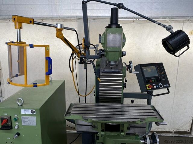 Universal milling machine with active digital display TNC 123, universal milling machine, drilling a DECKEL FP 1 - TNC-Aktiv
