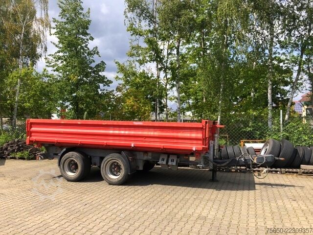 Three-way tipper trailer Möslein TTD 19 Schwebheim  19 t Tandemkipper- Tieflader, Breitbereifung