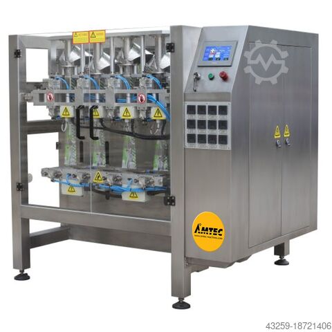 Vertical Forming, Filling and Sealing Machine AMTEC VFFS P60 XS 4-lane
