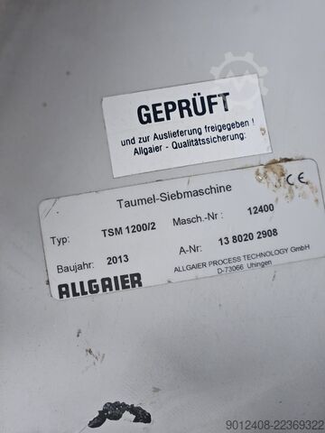 Tumbler screening machine Allgaier Process Technolgy GmbH TSM 1200/2
