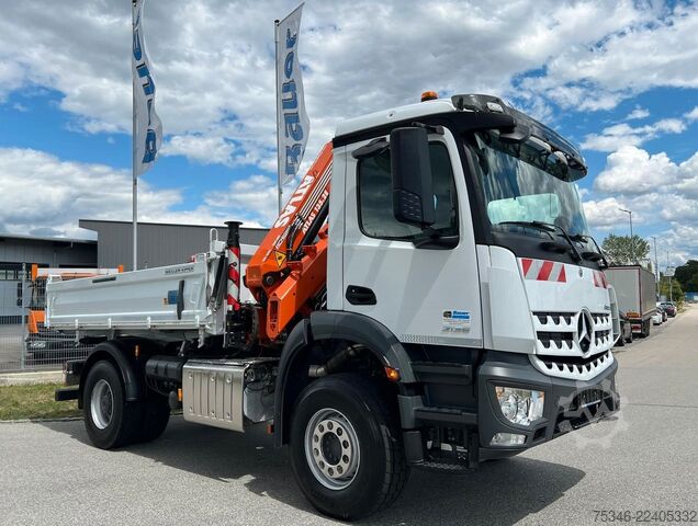Truck mounted crane MERCEDES-BENZ Arocs 2135 Kipper/Kran Atlas AK 135/Funk/54 tkm