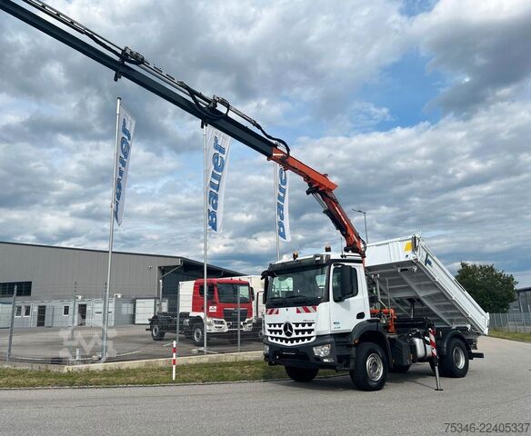 Tipper truck MERCEDES-BENZ Arocs 2135 Kipper/Kran Atlas AK 135/Funk/54 tkm