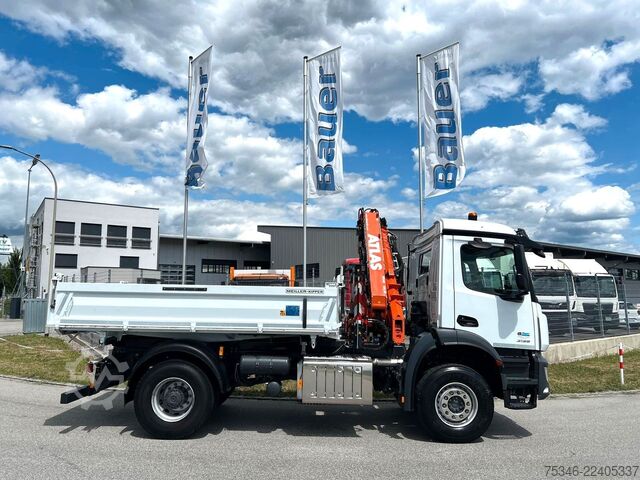 Tipper truck MERCEDES-BENZ Arocs 2135 Kipper/Kran Atlas AK 135/Funk/54 tkm