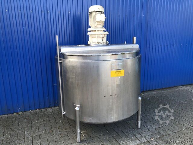 Stainless steel agitator tank with double APV 10492