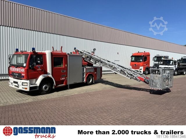 Fire truck MAN LE 15.255 4x2 LLC Doka, Metz DLA-K 12/9 Feuerwehr