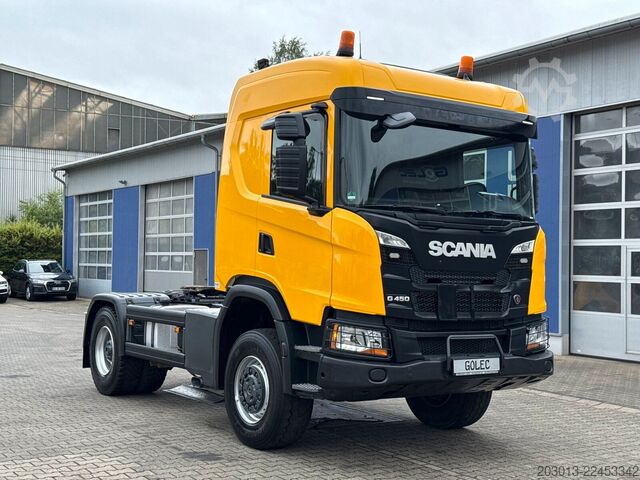 Standard tractor unit SCANIA G450 XT 4x4 Euro 6 SZM Kipphydraulik Blatt /Luft