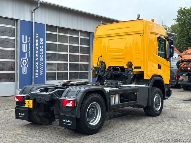 Standard tractor unit SCANIA G450 XT 4x4 Euro 6 SZM Kipphydraulik Blatt /Luft