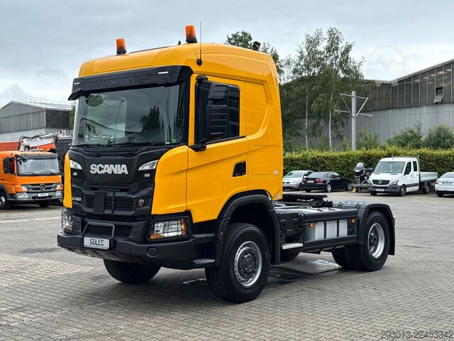 Standard tractor unit SCANIA G450 XT 4x4 Euro 6 SZM Kipphydraulik Blatt /Luft