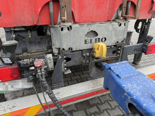 Flatbed truck SCANIA R500 6x4 Pritsche mit Kran Palfinger PK53002 SH