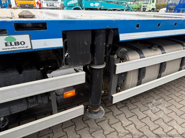 Flatbed truck SCANIA R500 6x4 Pritsche mit Kran Palfinger PK53002 SH
