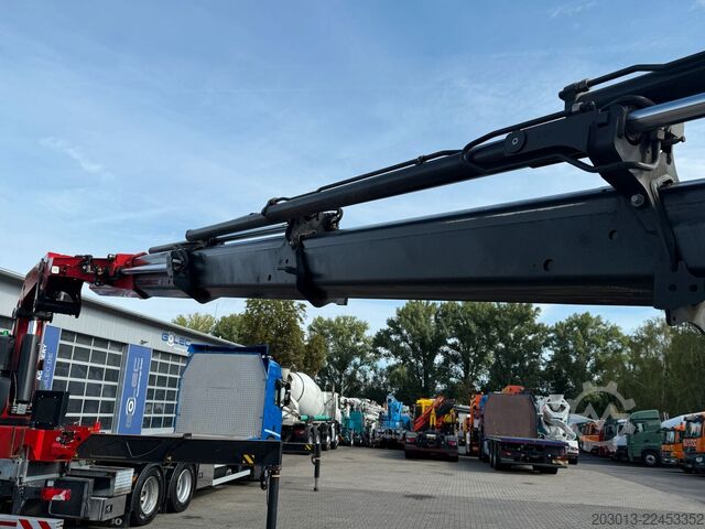 Flatbed truck SCANIA R500 6x4 Pritsche mit Kran Palfinger PK53002 SH