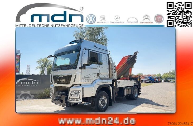 LKW mit Pritsche (offen) MAN TGS 18.480 4x4 Montagekran 29m SEILWINDE AHK 62t