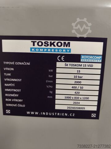 Schraubenkompressor Toskom VSD 15