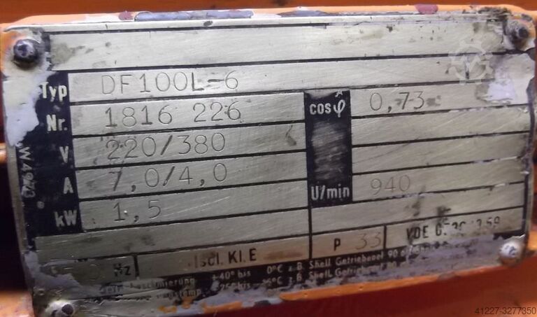 Electric motor 1.5 kW 940 Rpm SEW** DF100L-6