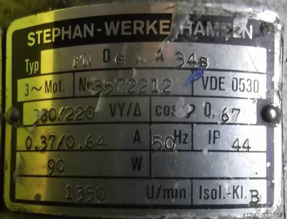 Regelbarer Getriebemotor 0,09 kW 11-98 U/min Stephan Werke FNDeA34s