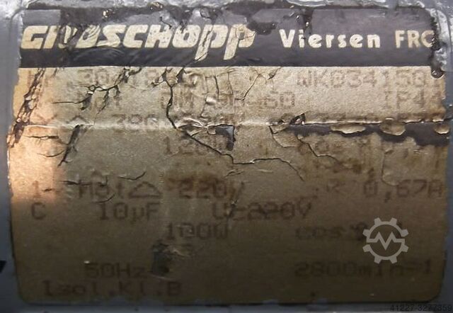 Gear motor 0.1 kW 4.2 rpm Groschopp DM90-60