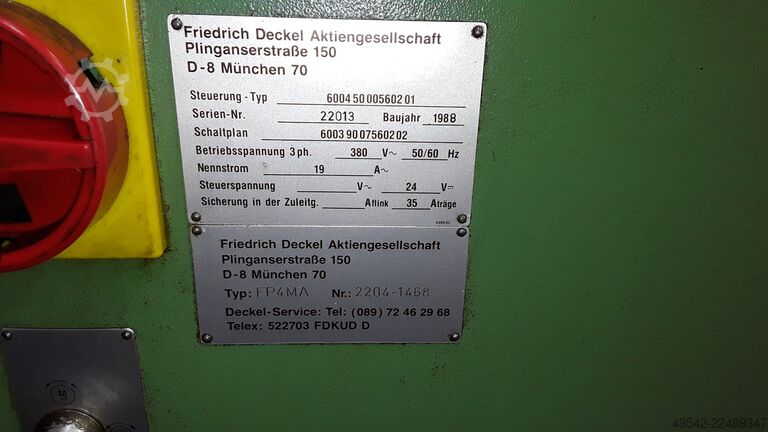 Milling machine DECKEL FP4MA