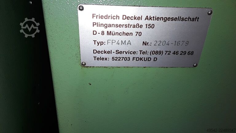 Milling machine DECKEL FP4MA