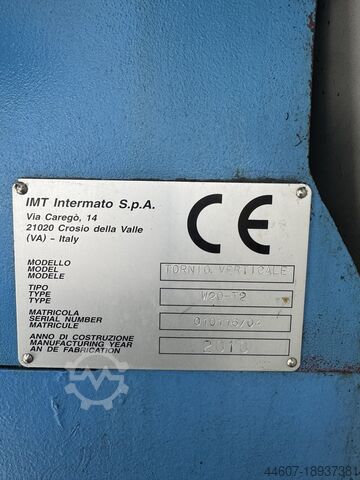 IMT W20 T2 Vertical Lathe IMT 2010