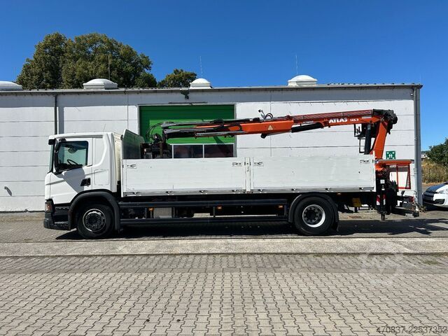 LKW mit Pritsche (offen) SCANIA P360 / Atlas 145 + Zange