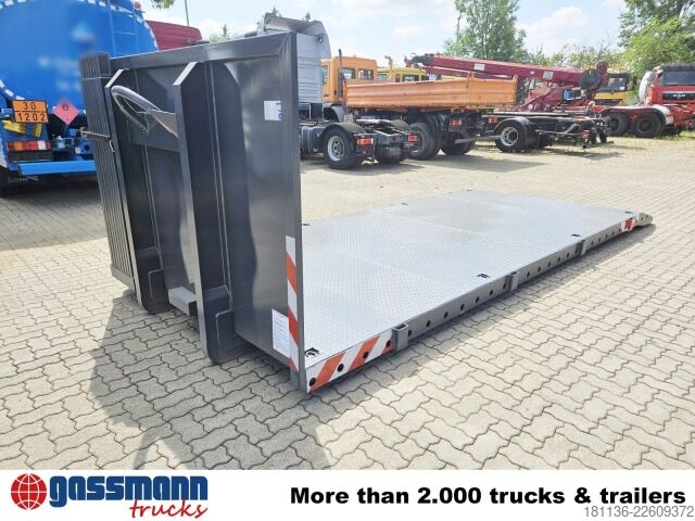 Roll-off container  Abrollplattform 6.000mm, mit abnehmbaren Rungen