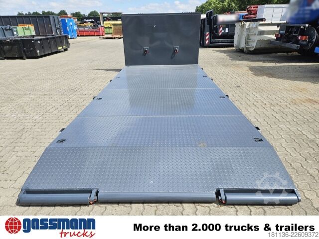Roll-off container  Abrollplattform 6.000mm, mit abnehmbaren Rungen
