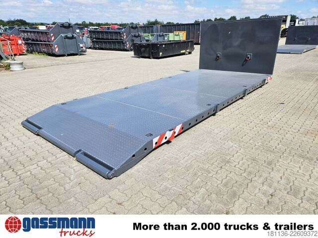 Roll-off container  Abrollplattform 6.000mm, mit abnehmbaren Rungen