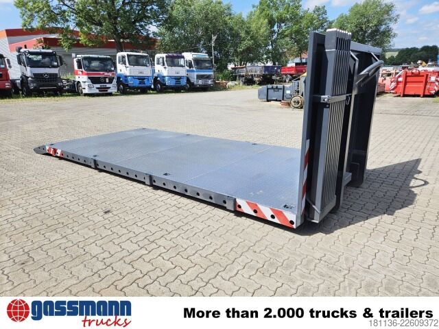 Roll-off container  Abrollplattform 6.000mm, mit abnehmbaren Rungen