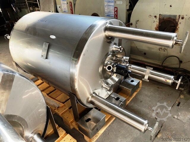 830 Litre Vertical Stainless Steel AISI 316L Jacketed Aseptic Pressure Storage Tank SCHWARTE-MILFOR SP. Z. O. O. 830 Liters