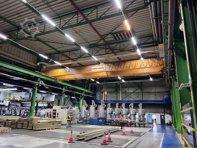 Double girder 18,800 mm x 20 tons Konecranes Dubbelligger Bovenloopkraan