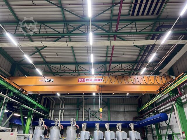 Double girder 18,800 mm x 20 tons Konecranes Dubbelligger Bovenloopkraan