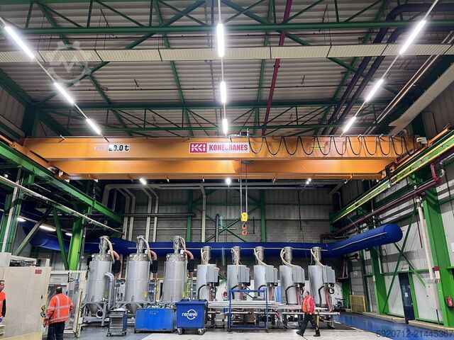 Double girder 18,800 mm x 20 tons Konecranes Dubbelligger Bovenloopkraan