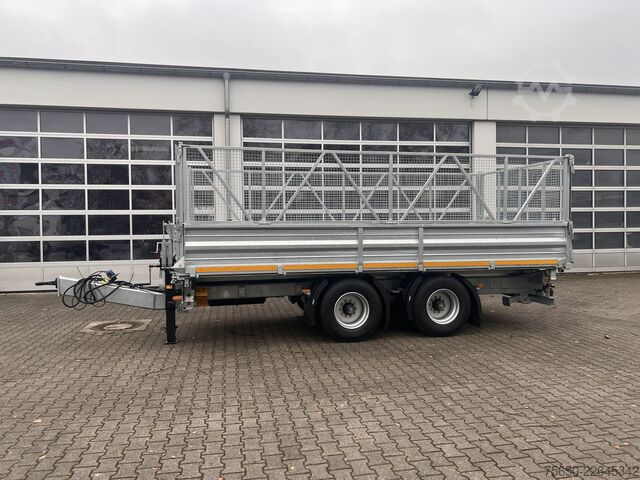 Tipper trailer Möslein TTD 19 AB  19 t Tandemkipper Tieflader, BreitbereifungGitteraufsatz