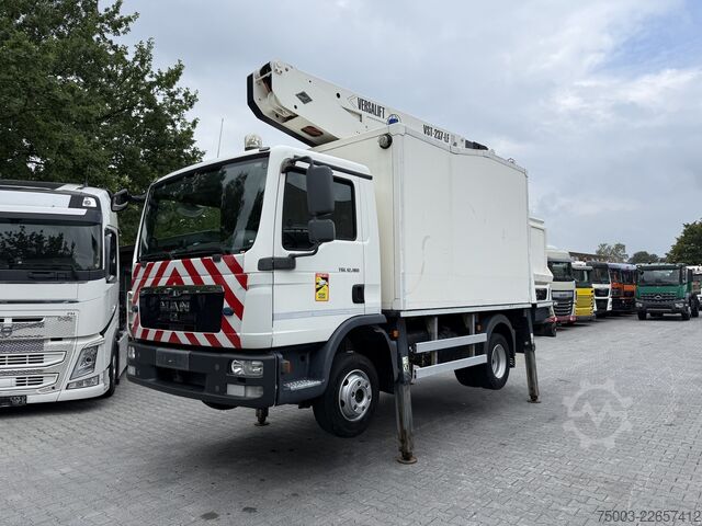 Lkw-Arbeitsbühne MAN TGL 12.180 Koffer mit Ruthmann Versalift 14.90m